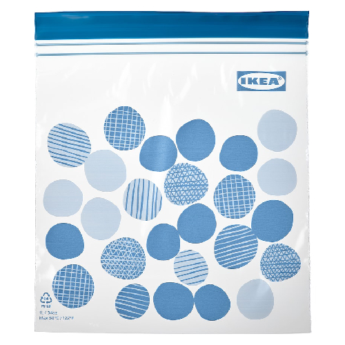 کیسه زیپ دار 1 لیتری ایکیا ISTAD مجموعه 25 عددی