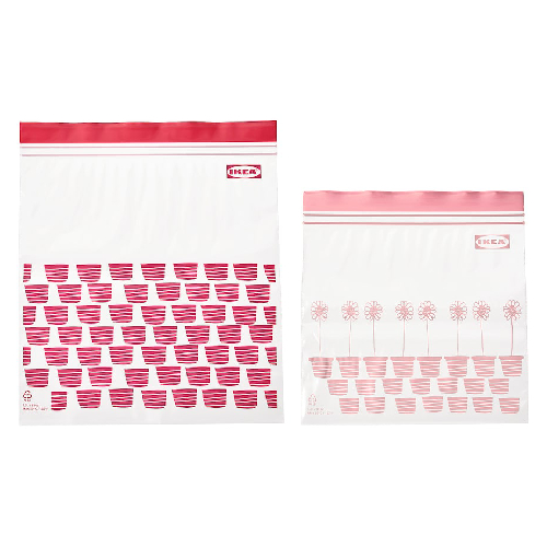 کیسه زیپ دار طرح دار ایکیا ISTAD مجموعه 50 عددی