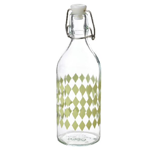 بطری شیشه ای 0.5 لیتری ایکیا KORKEN درب دار