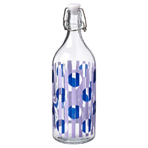 بطری شیشه ای 1 لیتری ایکیا KORKEN درب دار