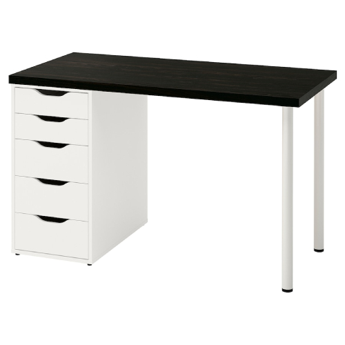 میز 120 در 60 سانتی ایکیا LAGKAPTEN / ALEX پنج کشو