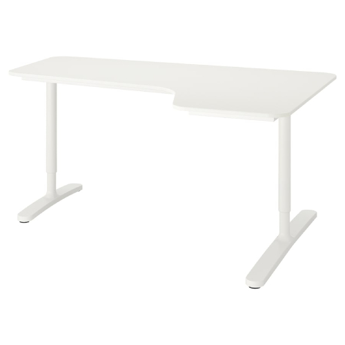 میز کار L سمت راست ایکیا BEKANT سایز 160 در 110