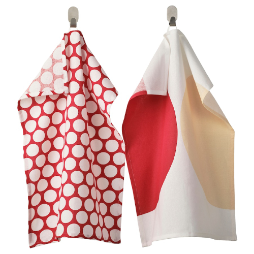 دستمال آشپزخانه ایکیا SNOKRABBA سایز 45 در 60 پک 2 عددی