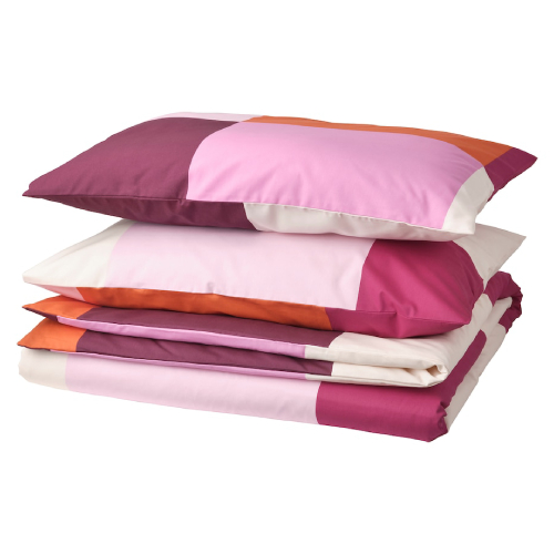 ست روکش لحاف و 2 روبالشی ایکیا BRUNKRISSLA سایز 240x220 و 50x80