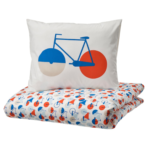 ست روکش لحاف و روبالشی کودک ایکیا SPORTSLIG سایز 150x200 و 50x80