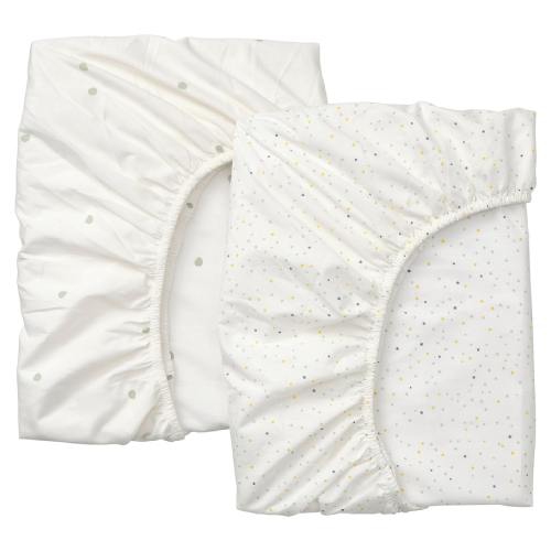 ملحفه فیت تشک نوزاد ایکیا DROMSLOTT سایز 60x120 پک 2 عددی