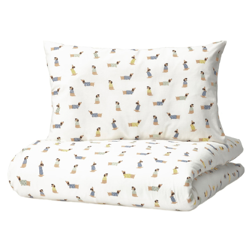 ست روکش لحاف و روبالشی نوزاد ایکیا DROMSLOTT سایز 110x125 و 35x55