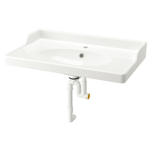 سینک روشویی ایکیا RUTSJON با آبگیر سایز 82x49