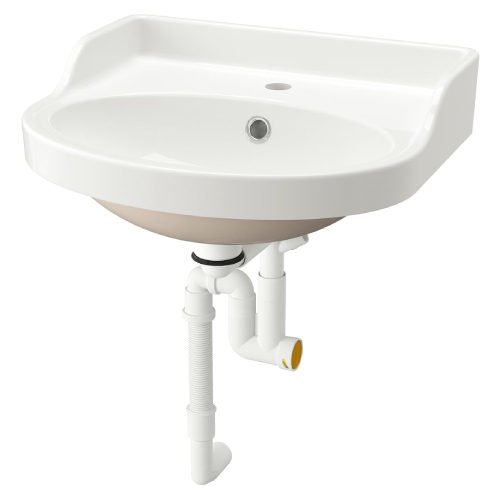 سینک روشویی نیمه فرو رفته ایکیا RUTSJON با آبگیر سایز 50x44