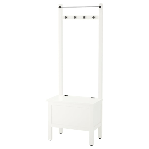 نیمکت با جا حوله ای ایکیا HEMNES سایز 64x37x173