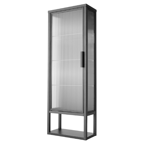 کابینت دیواری ایکیا MOSSJON با قفسه و درب شیشه ای