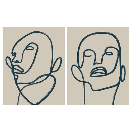 تابلو بدون قاب ایکیا PJATTERYD سایز 40 در 50 پک 2 عددی