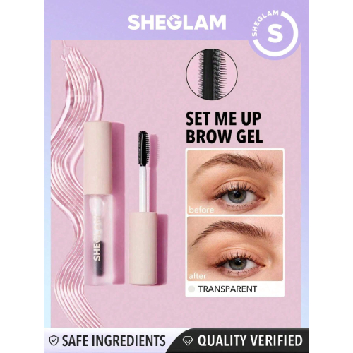 SHEGLAM Set Me Up Brow Gel Long Lasting Waterproof Clear Eyebrow Gel Long Wear Smudge-proof