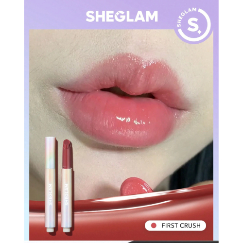 SHEGLAM Pout-Perfect Shine Lip Plumper-First Crush Moisturizing Plumping Solid Lip Gloss Non-Stick Nourishing Lip Plumping Serum Coconut Oil Lipstick Lip Cosmetics