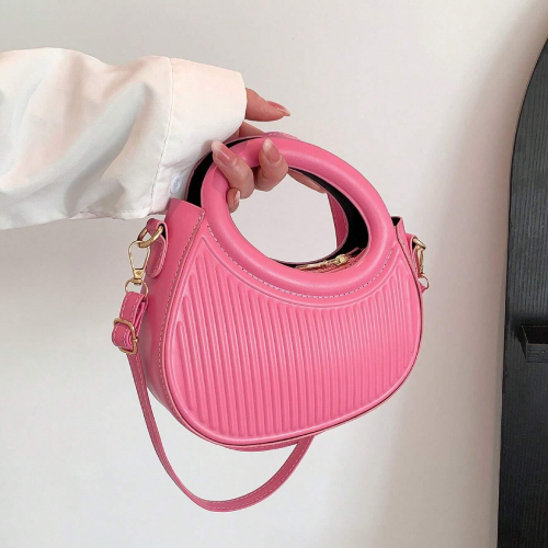 Fashion rose red niche design French gentle lady new trend commuter date hand-held shoulder cross-body women's bag