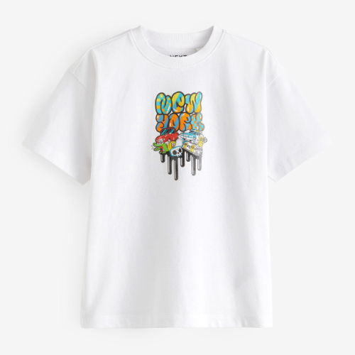 NEXT Relaxed Fit Short Sleeve Graphic T-Shirt (3-16yrs)