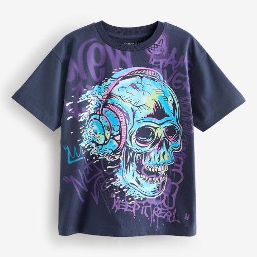 NEXT Relaxed Fit Short Sleeve Graphic T-Shirt (3-16yrs)