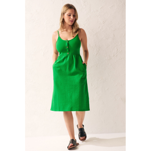 NEXT Button Down Cotton Cami Summer Dress
