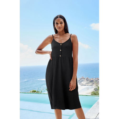 NEXT Petite Button Down Cotton Cami Summer Dress