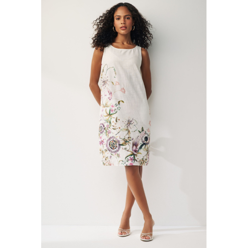 NEXT Linen Blend Sleeveless Shift Dress