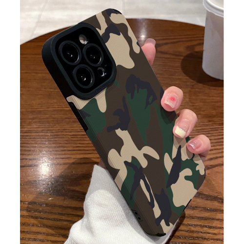 1pc Anti-Fall Phone Case With Tpu Camouflage Camera Cover Suitable For Iphone X, Xr, 11, 12, 13, 14, 12paomax, 13paomax, 14paomax, 15, 15pro, 15plus, 15promax, Samsung series
