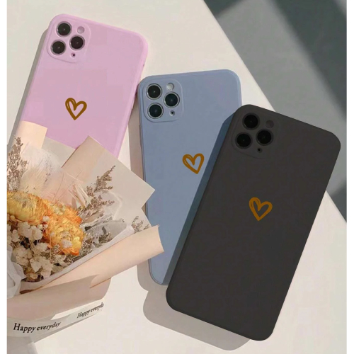 3pcs/set Imd Pattern Phone Case With Strap Compatible With Iphones