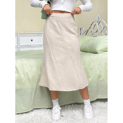 SHEIN Qutie High Waist Wrap Hem Skirt