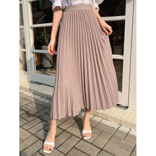 SHEIN DAZY Solid Color Pleated Skirt
