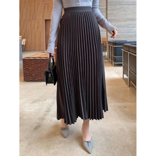 SHEIN DAZY Solid Color Pleated Skirt