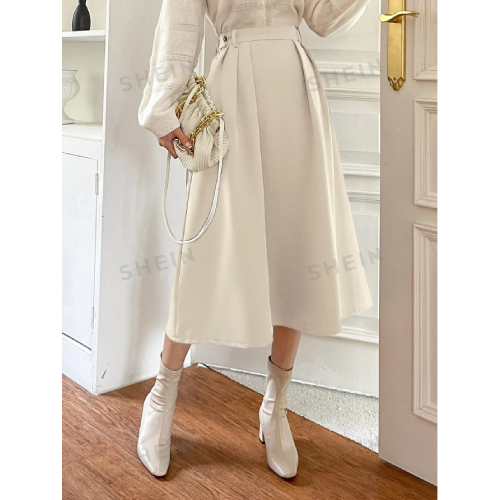 SHEIN DAZY High Waist Plicated Detail Skirt