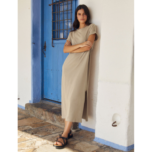 NEXT Cap Sleeve Crew Neck Maxi T-Shirt Dress