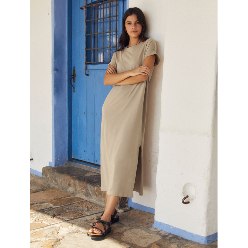 NEXT Petite Cap Sleeve Crew Neck Maxi T-Shirt Dress