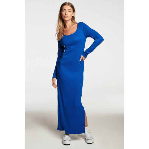 NEXT Scoop Neck Long Sleeve Ribbed Maxi Dress