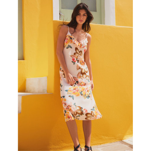 NEXT Floral Frill Midi Summer Dress