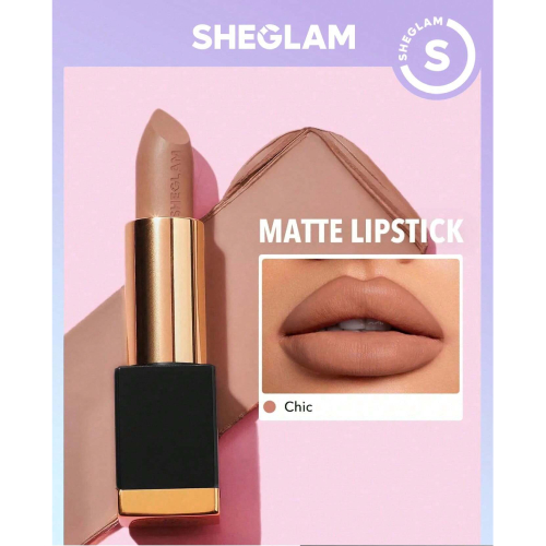 SHEGLAM Matte Allure Lipstick - Chic 20 Colors Long Lasting  Lipstick High Pigment Velvety Soft Lipstick