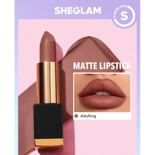 SHEGLAM Matte Allure Lipstick - Chic 20 Colors Long Lasting  Lipstick High Pigment Velvety Soft Lipstick