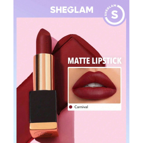 SHEGLAM Matte Allure Lipstick - Chic 20 Colors Long Lasting  Lipstick High Pigment Velvety Soft Lipstick