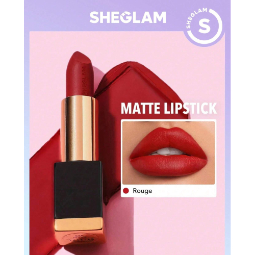 SHEGLAM Matte Allure Lipstick - Chic 20 Colors Long Lasting  Lipstick High Pigment Velvety Soft Lipstick