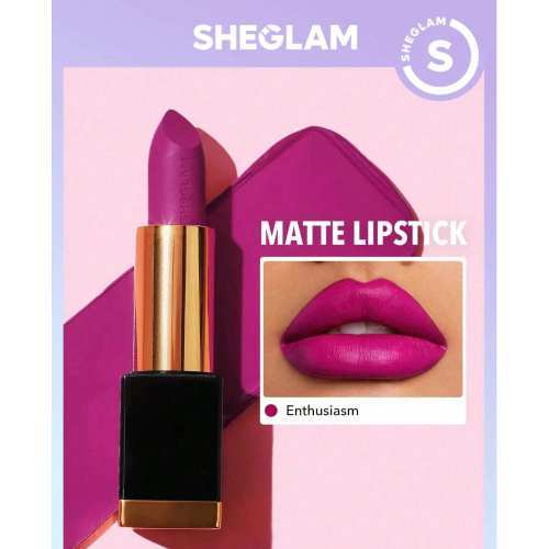 SHEGLAM Matte Allure Lipstick - Chic 20 Colors Long Lasting  Lipstick High Pigment Velvety Soft Lipstick
