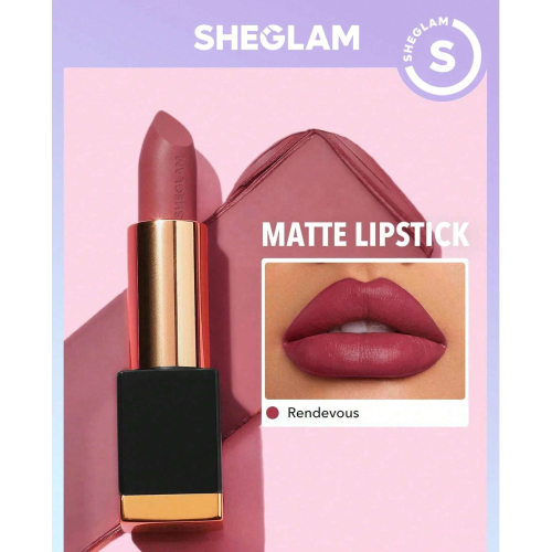 SHEGLAM Matte Allure Lipstick - Chic 20 Colors Long Lasting  Lipstick High Pigment Velvety Soft Lipstick