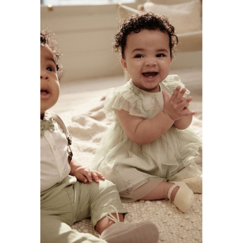 NEXT Baby Occasion Mesh Frill Sleeve Dress (0mths-2yrs)