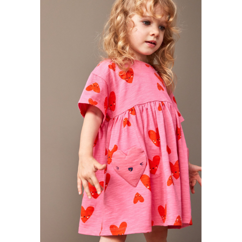 NEXT Short Sleeve Cotton Jersey Dress (3mths-7yrs)