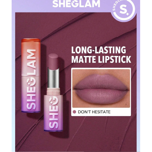 SHEGLAM Dynamatte Boom Long Lasting Matte Lipstick-Rule Breaker 20 Colors Creamy Matte Waterproof Lipstick Amazing Non-Stick Cup Transfer-Proof
