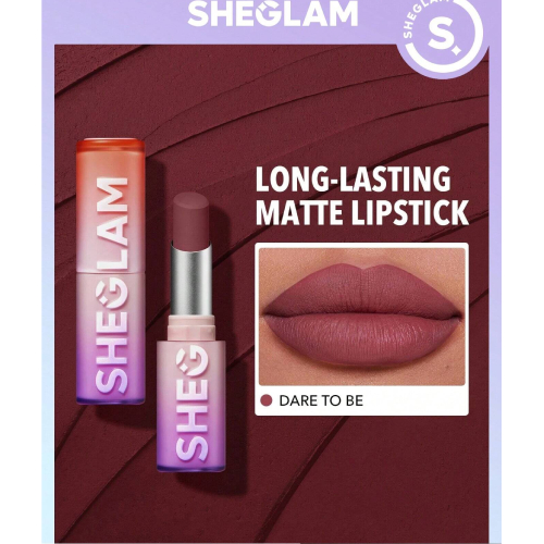 SHEGLAM Dynamatte Boom Long Lasting Matte Lipstick-Rule Breaker 20 Colors Creamy Matte Waterproof Lipstick Amazing Non-Stick Cup Transfer-Proof