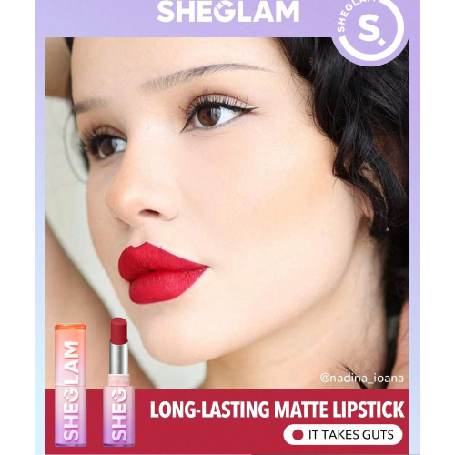SHEGLAM Dynamatte Boom Long Lasting Matte Lipstick-Rule Breaker 20 Colors Creamy Matte Waterproof Lipstick Amazing Non-Stick Cup Transfer-Proof