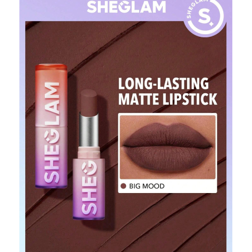SHEGLAM Dynamatte Boom Long Lasting Matte Lipstick-Rule Breaker 20 Colors Creamy Matte Waterproof Lipstick Amazing Non-Stick Cup Transfer-Proof