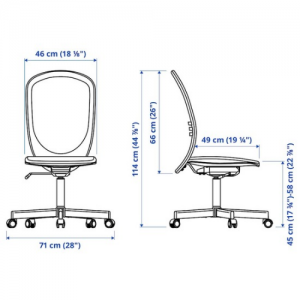صندلی چرخ‌دار مناسب میز ایکیا FLINTAN