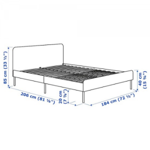 تخت خواب دو نفره ایکیا SLATTUM