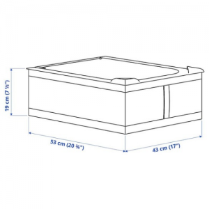 نظم دهنده لباس 43x53x19 سانتی  ایکیا SKUBB خاکستری تیره