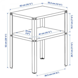 میز کنار تخت  ایکیا 42x34 سانتی KNARREVIK